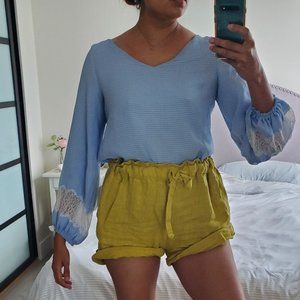 Massimo Dutti Bell Sleeve Boho Top